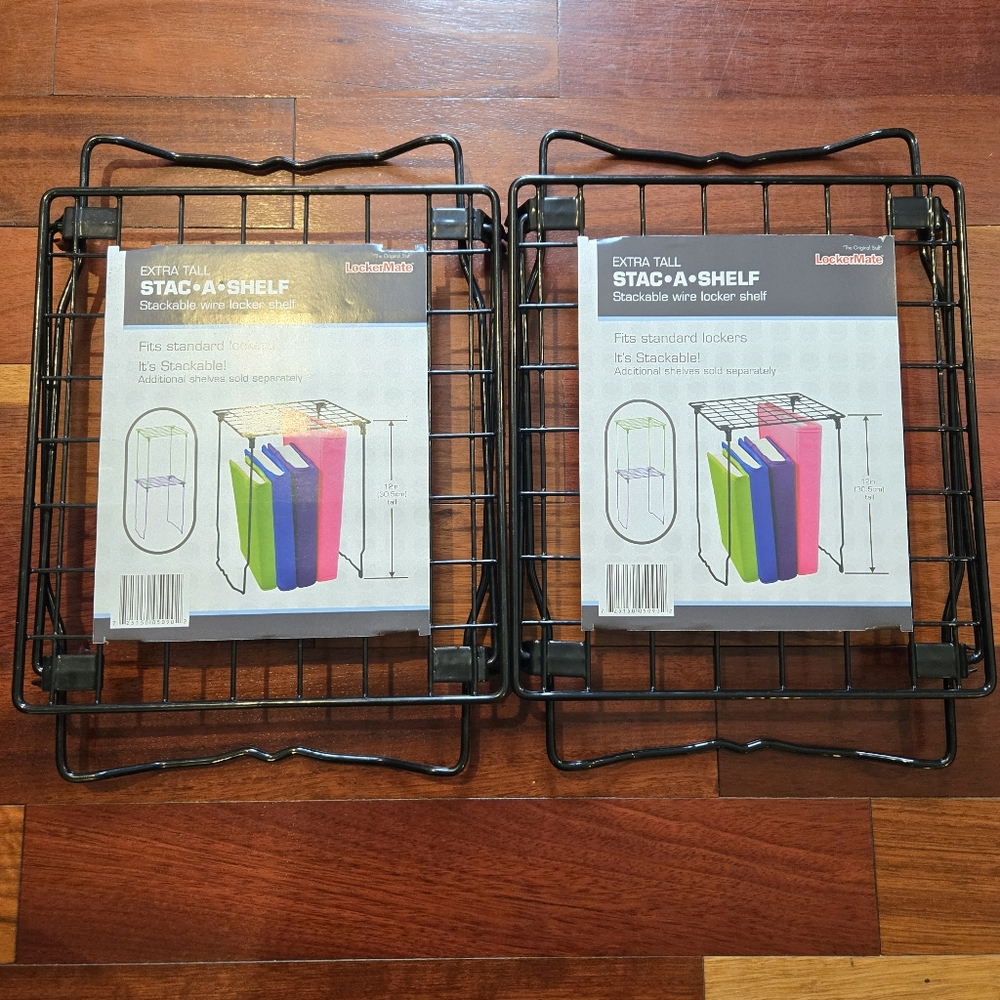 Black LockerMate Stac-A-Shelf